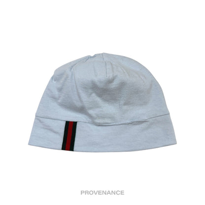 🔴 Gucci Web Baby Hat and Bib  Set - Powder Baby Blue 3/6m