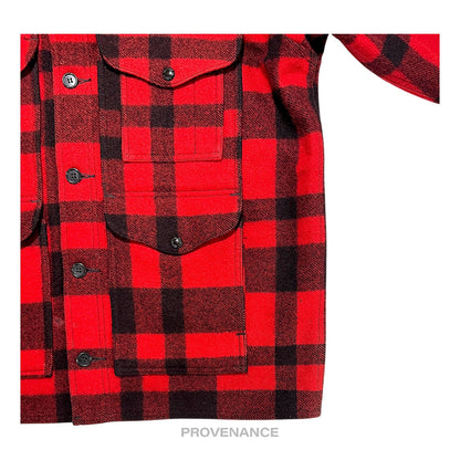 🔴 Filson Mackinaw Wool Cruiser Jacket - Red/Black Plaid 44