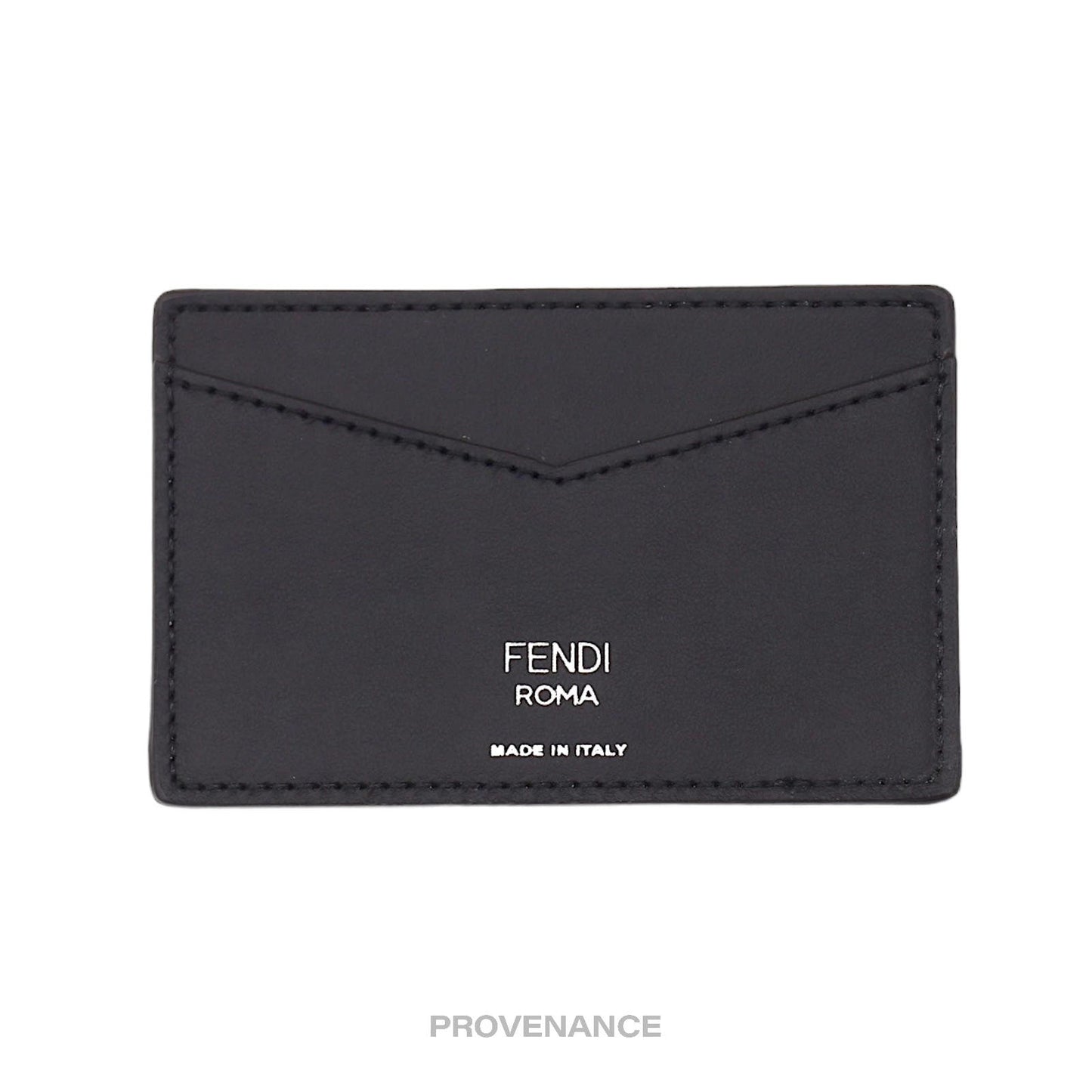 🔴 Fendi Card Holder Wallet NM - FF Zucca Canvas Black