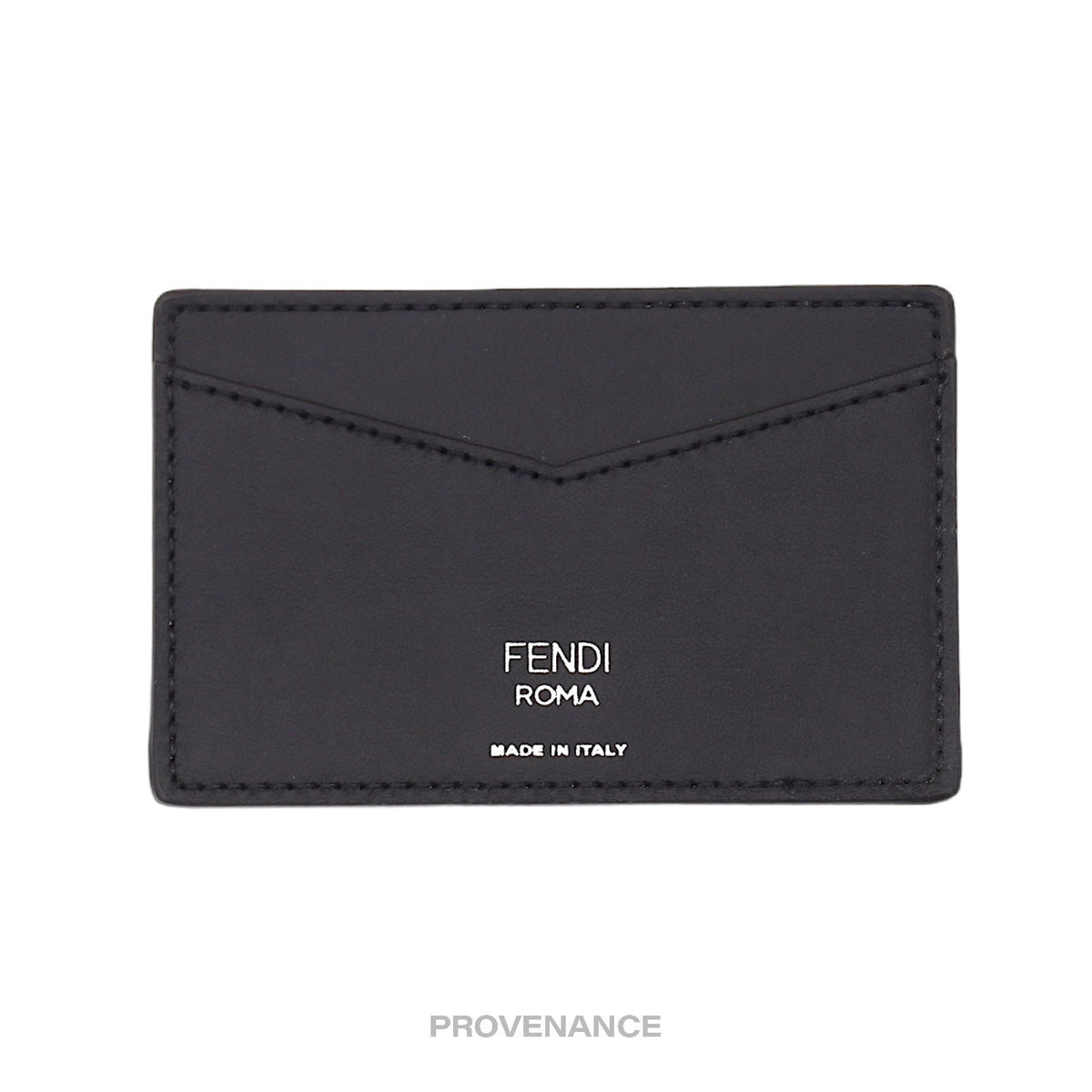 🔴 Fendi Card Holder Wallet NM - FF Zucca Canvas Black