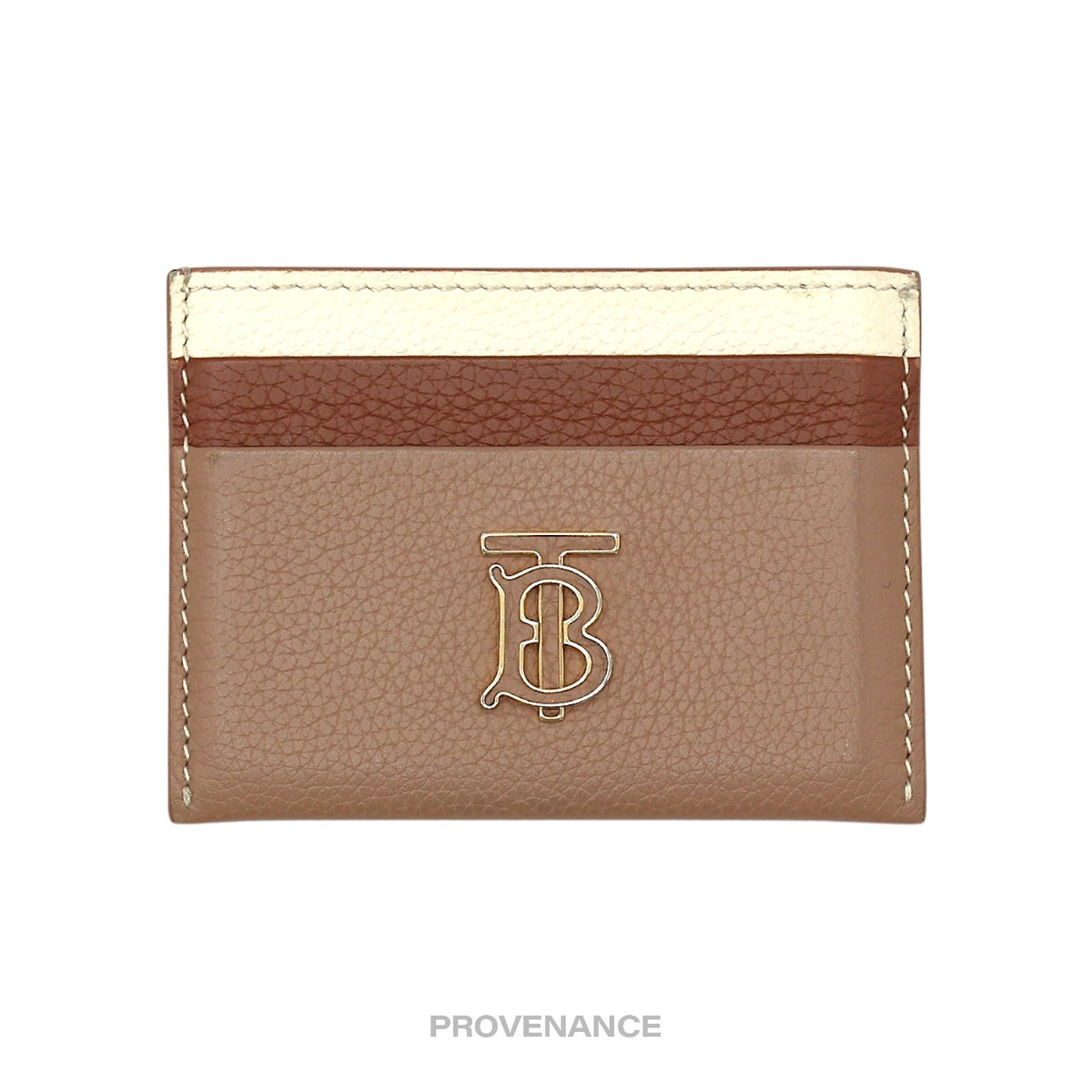 🔴 Burberry Card Wallet - TB Monogram Patchwork Leather