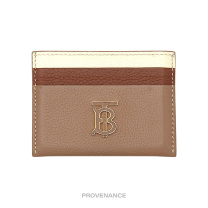 🔴 Burberry Card Wallet - TB Monogram Patchwork Leather