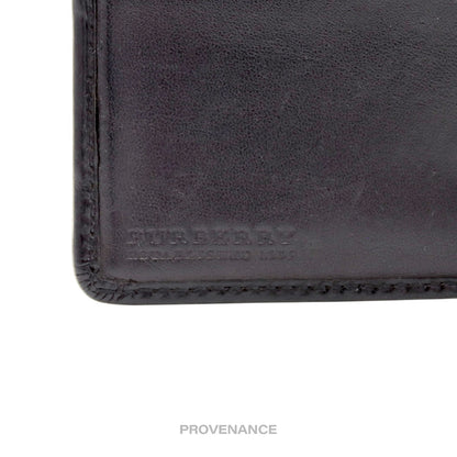 🔴 Burberry Bifold Wallet -  London Check Black Charcoal