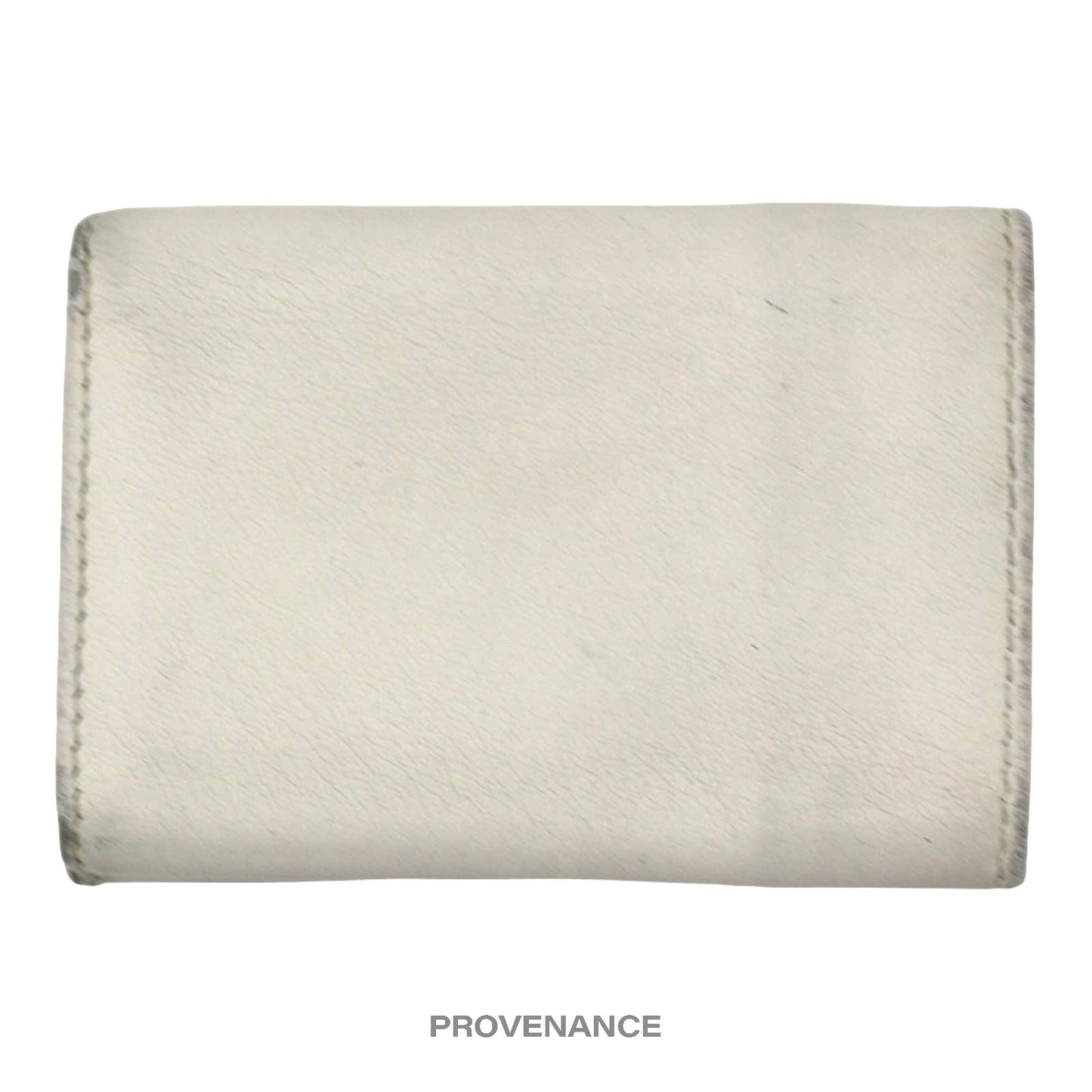 🔴 Balenciaga Logo Print Trifold Wallet - White