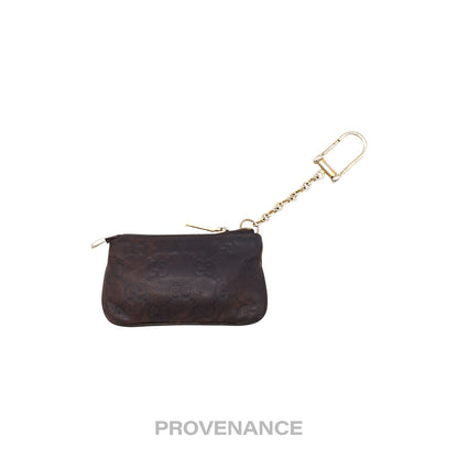 🔴 Gucci Key Pouch Cles - Chocolate Guccissima Leather