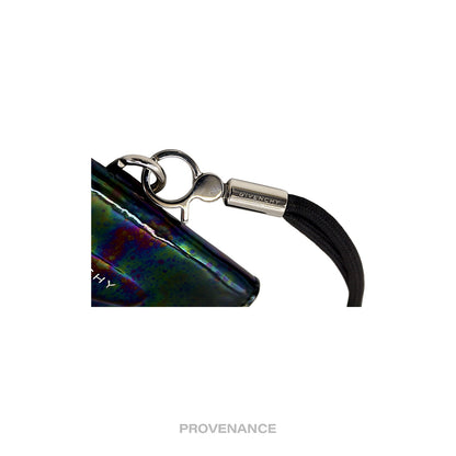 🔴 Givenchy Logo Neck Phone Lanyard Wallet - Iridescent