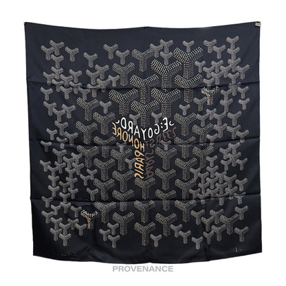 🔴 Goyard Scarf  No. 1 - Black Tan