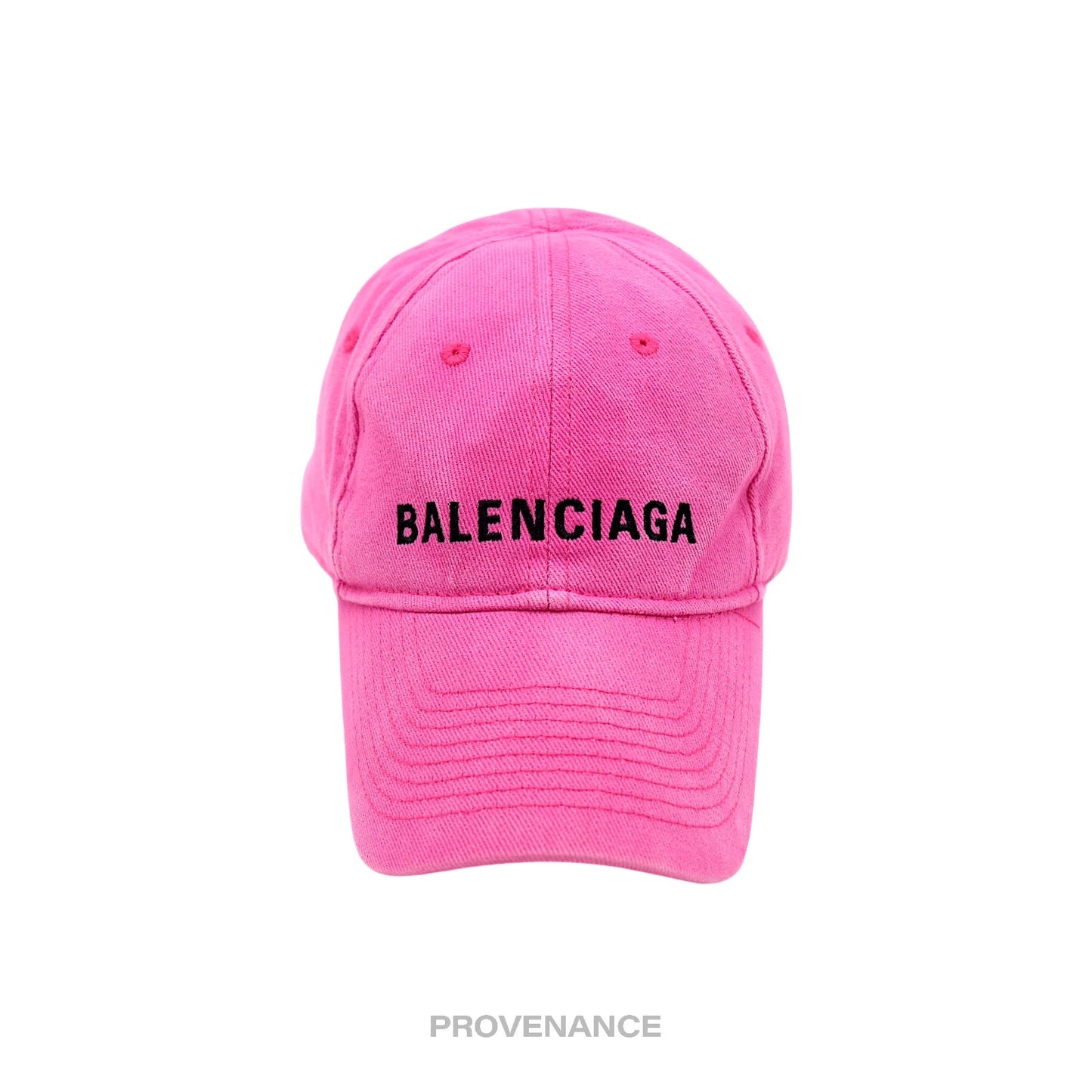 🔴 Balenciaga Embroidered Logo Cap - Washed Pink