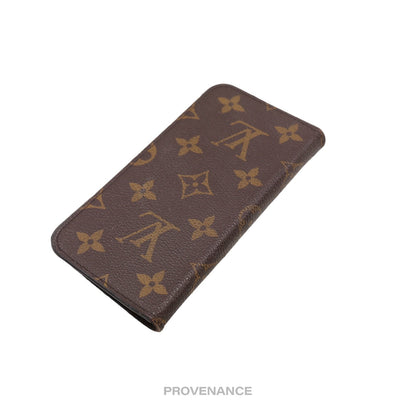 🔴 Louis Vuitton iPhone X Case - Folio Monogram Brown