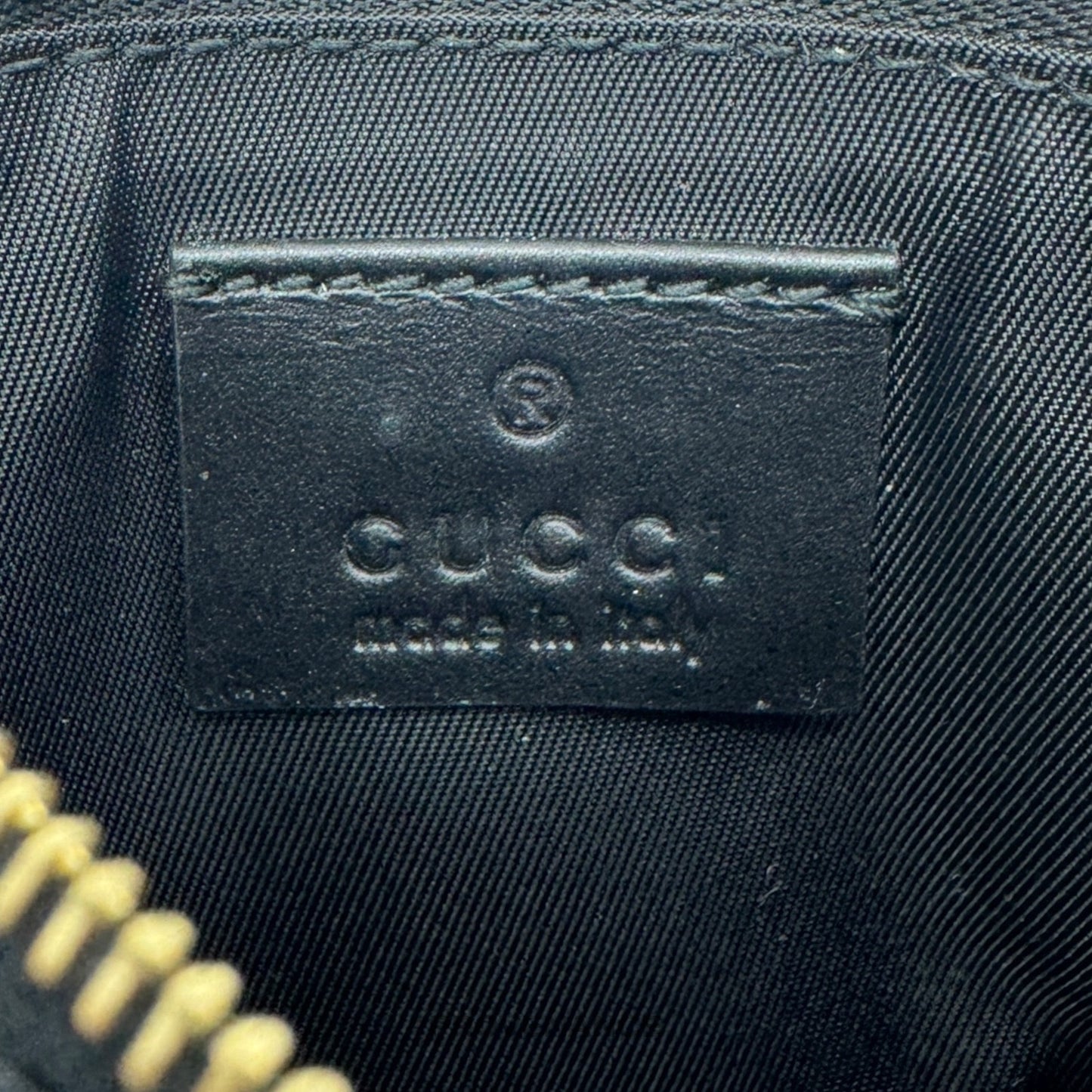 🔴 Gucci Key Pouch Cles - Black GG Guccissima Leather