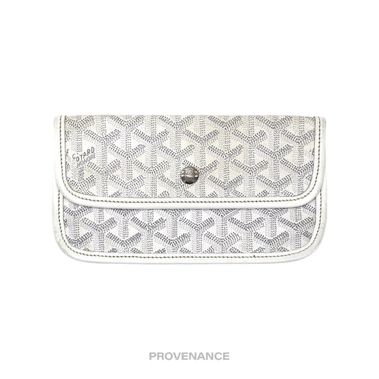 🔴 Goyard St. Louis Pouch Wallet - White Goyardine