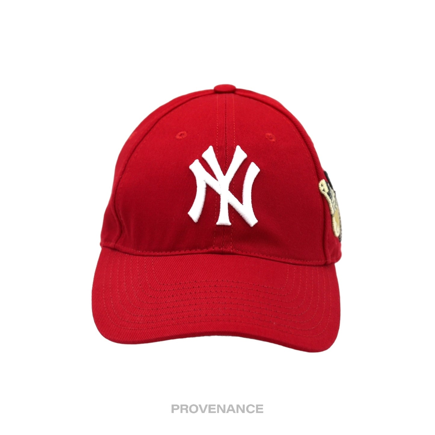 🔴 Gucci x NY Yankees Embroidered Hat Cap - Red with Moth