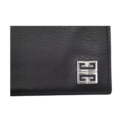 🔴 Givenchy 4G Logo 8CC Bifold Wallet - Black Leather