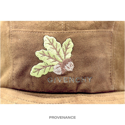 🔴 Givenchy Asymmetric Bucket Hat - Brown Acorn Microsuede