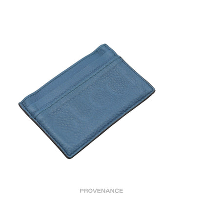 🔴 Gucci Large Logo Card Holder Wallet - Powder Blue Leather