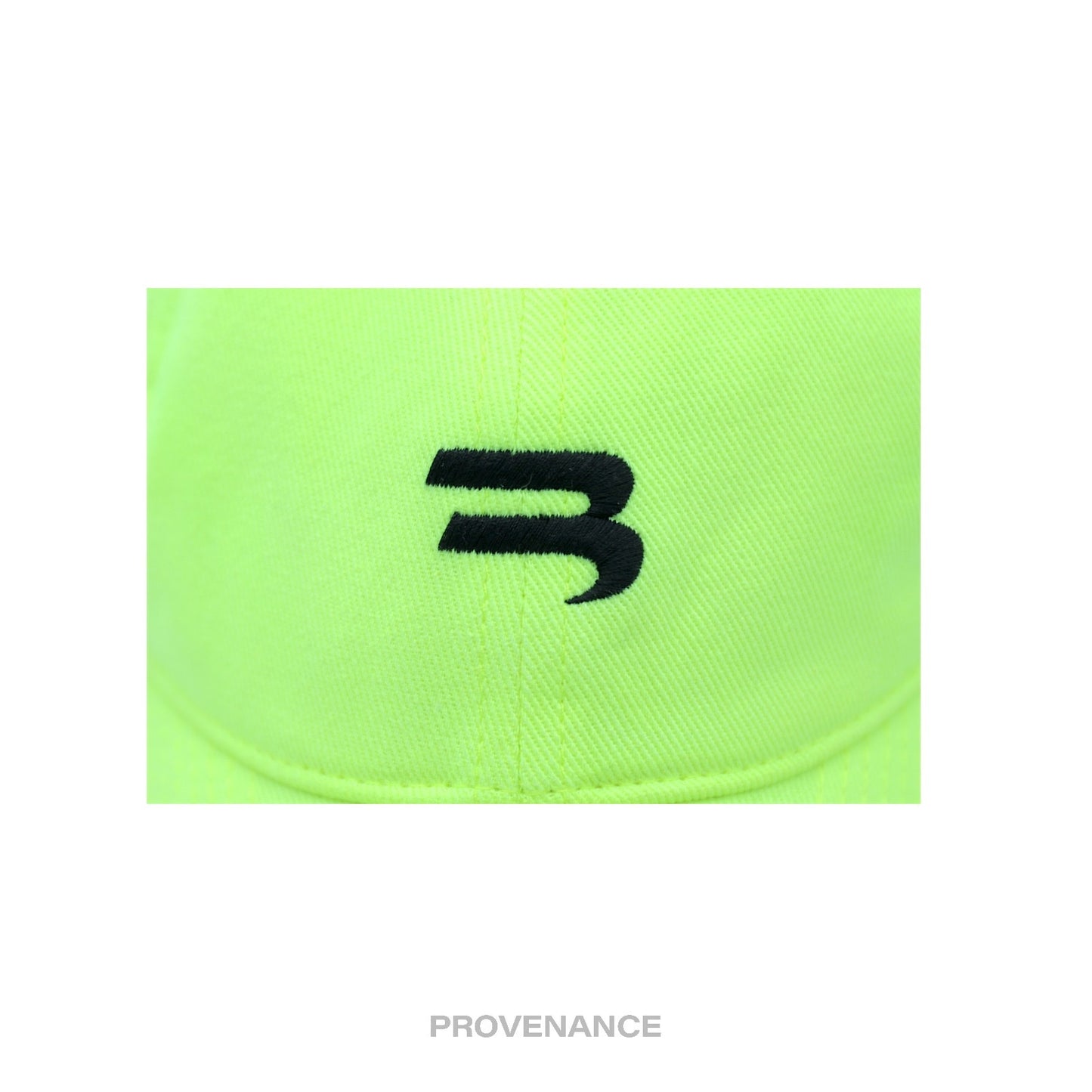 🔴 Balenciaga Soccer Crest Embroidered Logo Cap - Neon