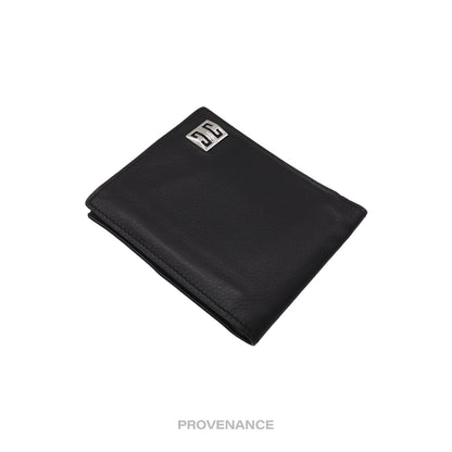 🔴 Givenchy 4G Logo 8CC Bifold Wallet - Black Leather