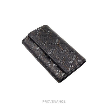 🔴 Goyard 6 Key Case Wallet - Black Goyardine