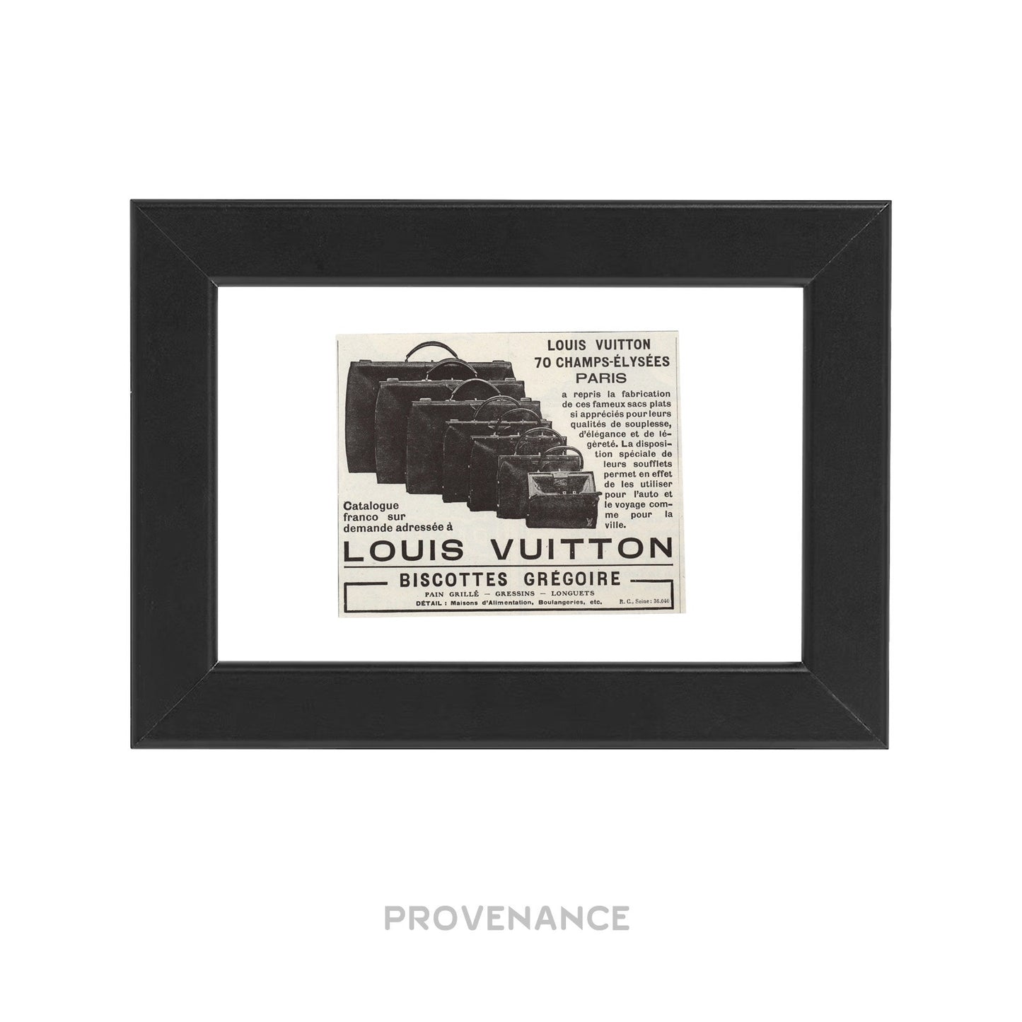 🔴 Louis Vuitton Antique Vintage Newsprint Ad - BAGS