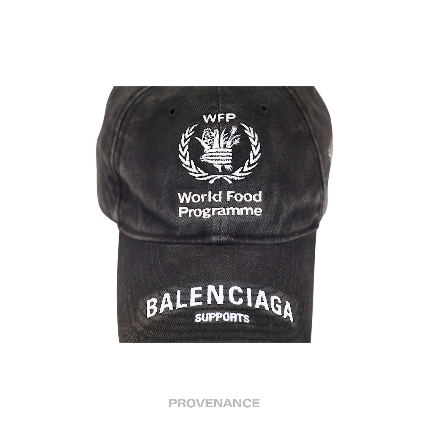 🔴 Balenciaga WFP World Food Programme Cap - Washed Black