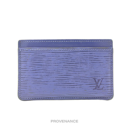 🔴 Louis Vuitton Card Holder Wallet - Blue Epi Leather