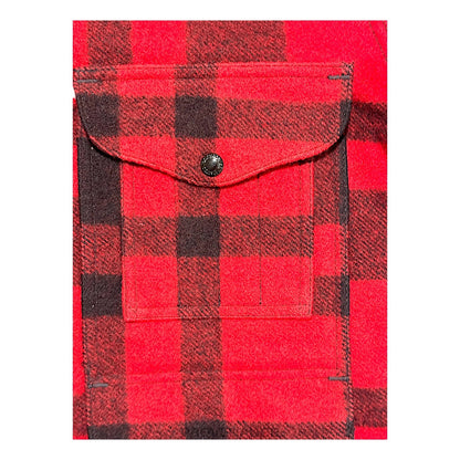 🔴 Filson Mackinaw Wool Cruiser Jacket - Red/Black Plaid 44