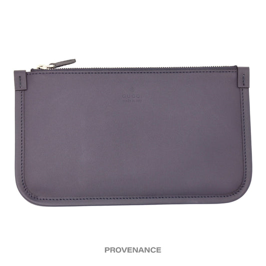 🔴 Gucci GG Supreme Zip Pouch Clutch Bag - Navy Leather