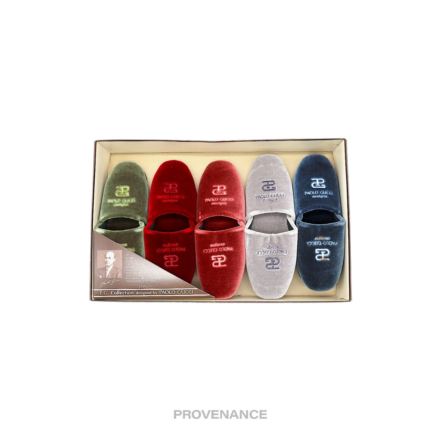 🔴 Paolo Gucci Logo 5 Slipper Box Set - Multicolor