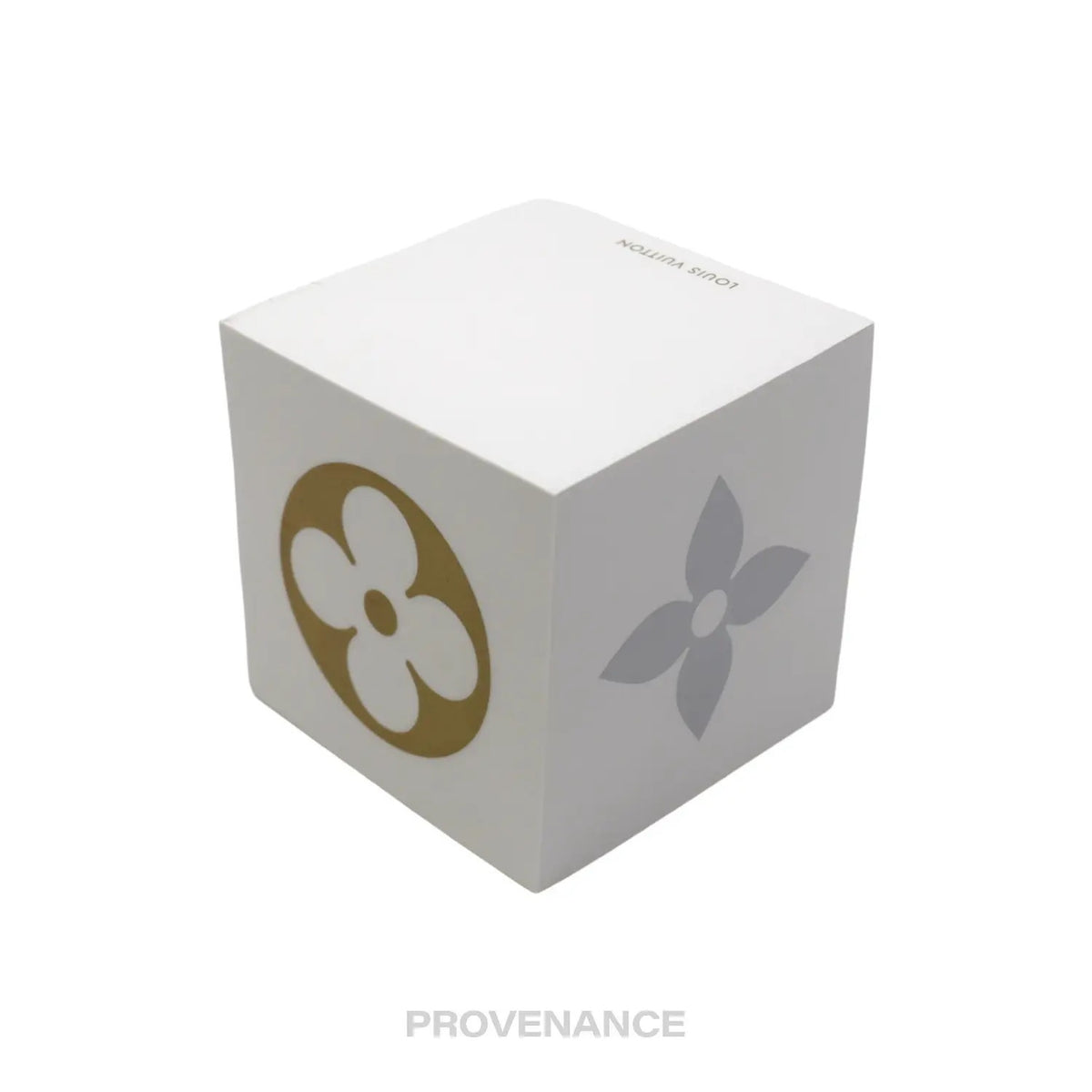 🔴 Louis Vuitton Monogram Desk Sticky Note Pad - White