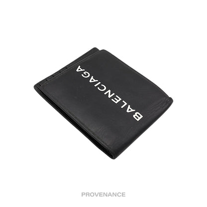 🔴 Balenciaga 8CC Logo Bifold Wallet - Black