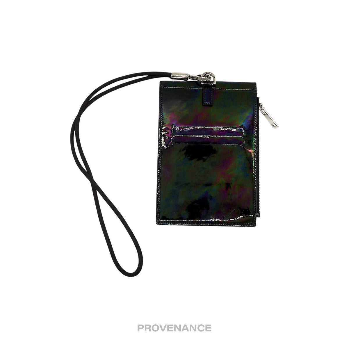 🔴 Givenchy Logo Neck Phone Lanyard Wallet - Iridescent