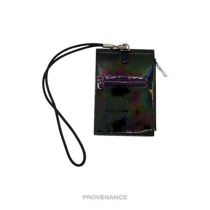 🔴 Givenchy Logo Neck Phone Lanyard Wallet - Iridescent