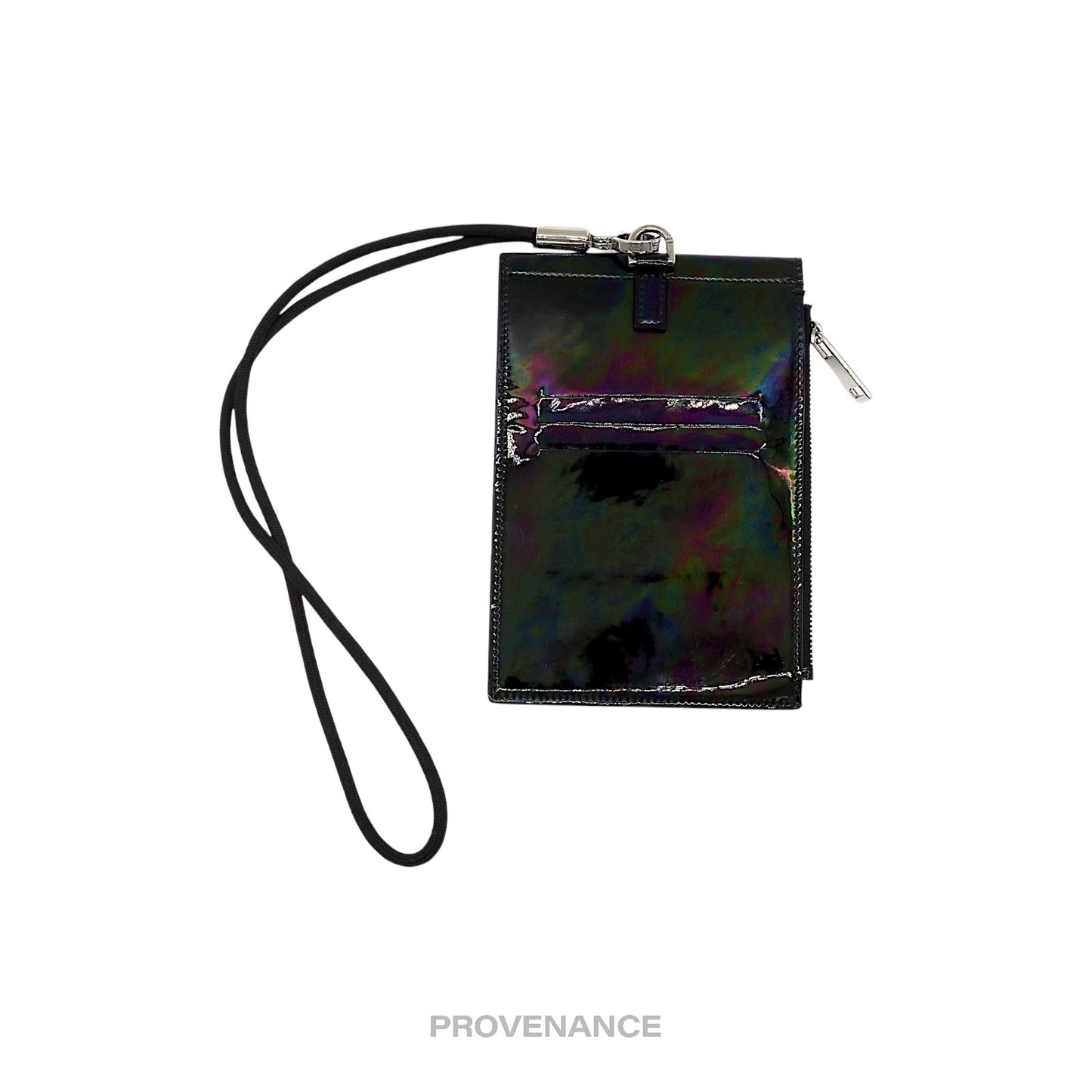 🔴 Givenchy Logo Neck Phone Lanyard Wallet - Iridescent