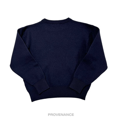 🔴 Balenciaga Crewneck Wool Sweatshirt - Deep Navy M