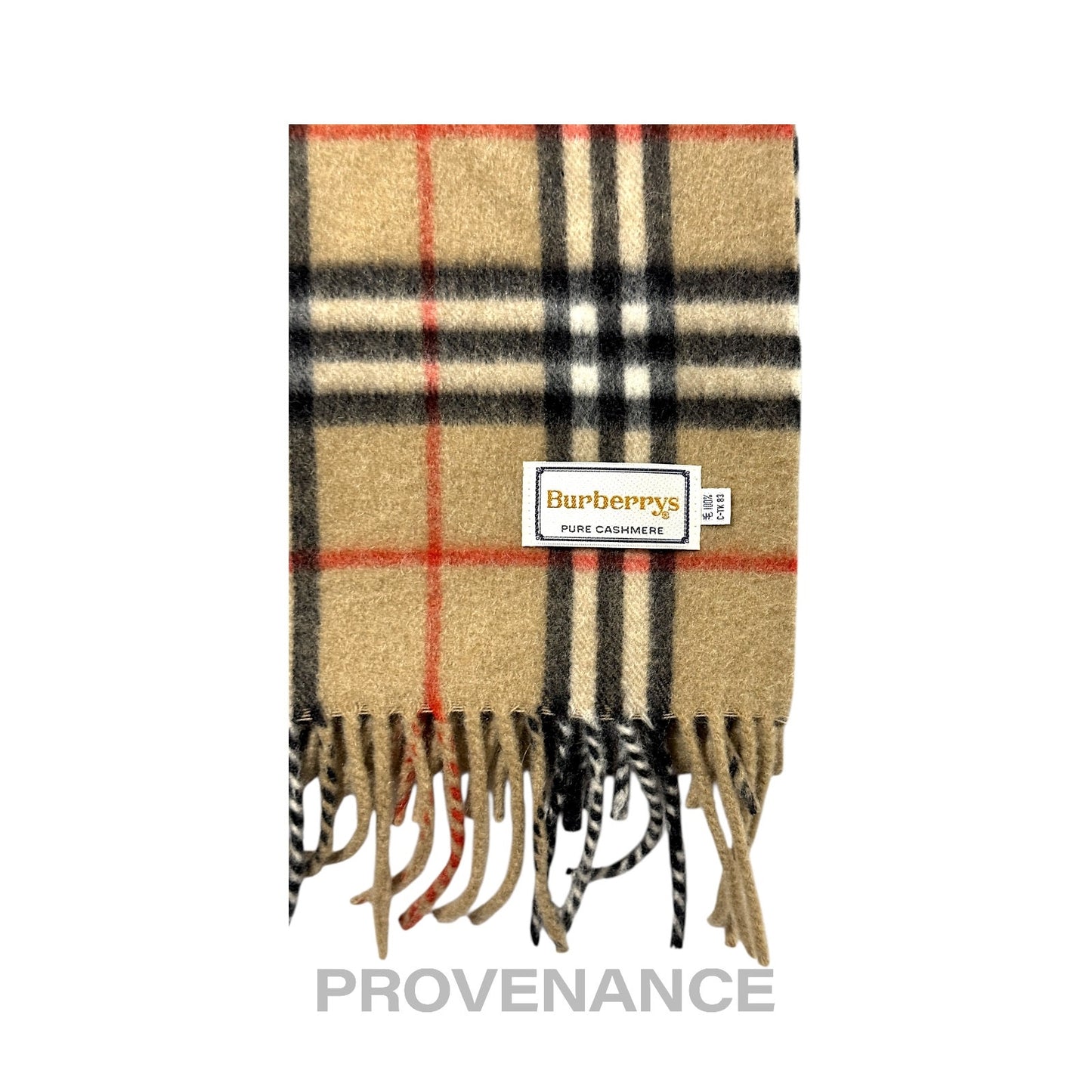 🔴 Vintage Burberrys Scarf Nova Check 100% PURE CASHMERE