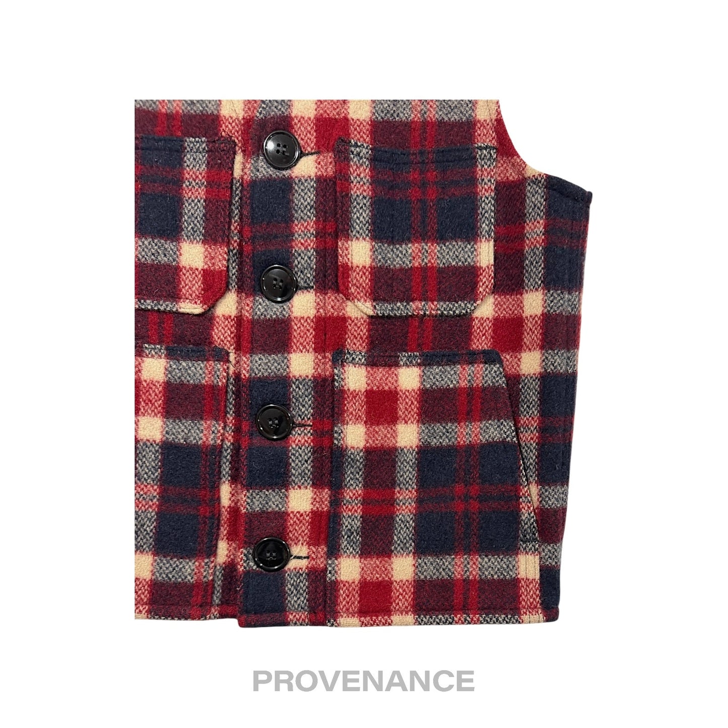 🔴  Johnson Woolen Mills Vest - Plaid XS
