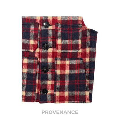 🔴  Johnson Woolen Mills Vest - Plaid XS