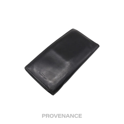 🔴 Saint Laurent Paris SLP Long Wallet - Black Calfskin Leather