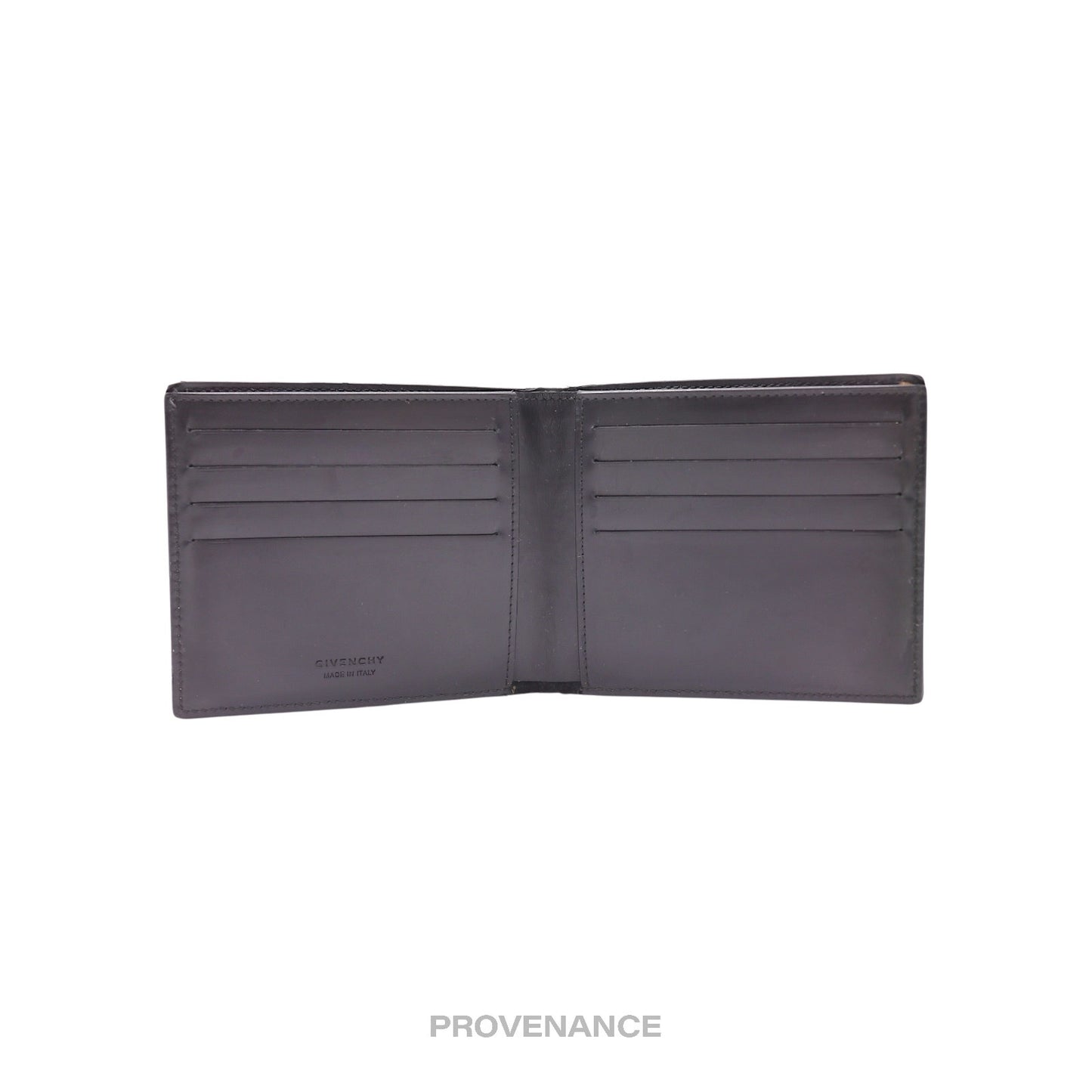 🔴 Givenchy Glow In The Dark 8CC Bifold Wallet - White Black