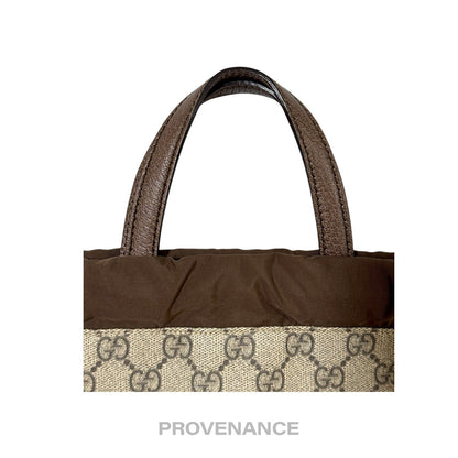 🔴 Gucci Neo Vintage Drawstring Tote Backpack - GG Canvas