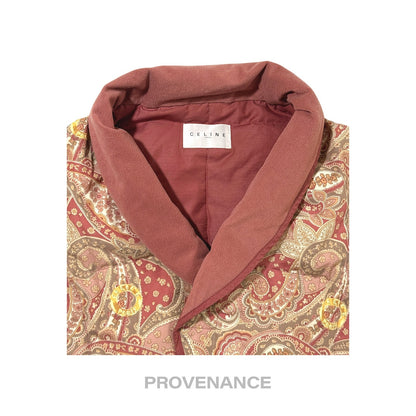🔴 Celine Logo Padded Down Vest - Red Paisley