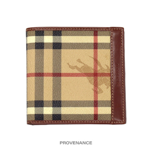 🔴 Burberry 10CC Bifold Wallet - Brown Nova Check