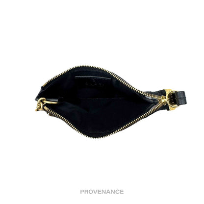 🔴 Gucci Key Pouch Cles - Black GG Guccissima Leather