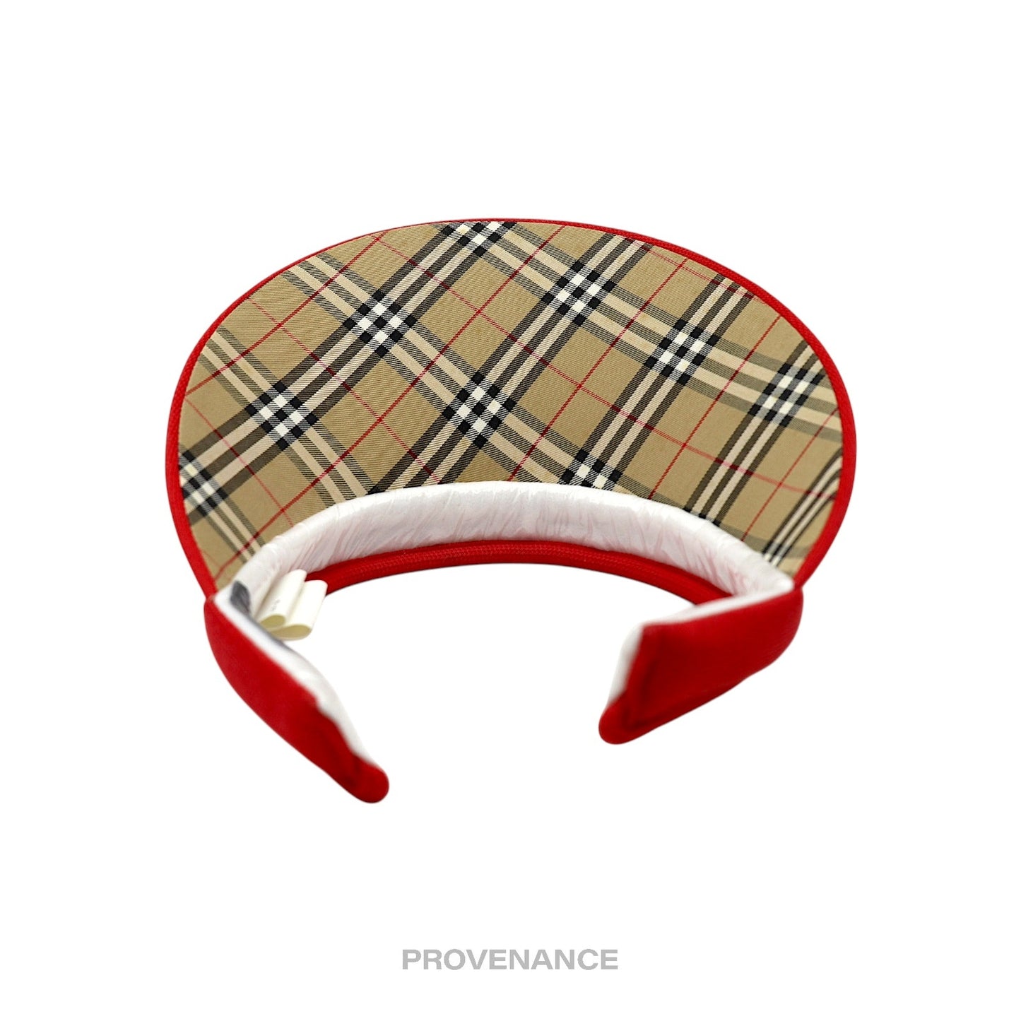 🔴 Burberry Golf Visor - Nova Check Red