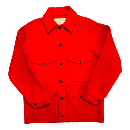 🔴  Filson Mackinaw Wool Cruiser Jacket - Scarlet Red 38 S