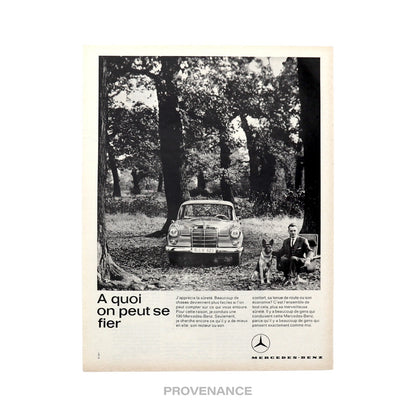 🔴 Mercedes-Benz Antique Vintage Newsprint Ad - 190 Car