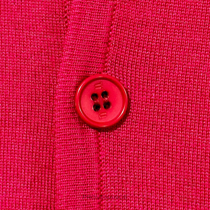🔴 Balenciaga Knit Wool Cardigan - Magenta S