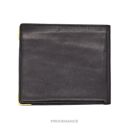 🔴 Givenchy 4CC Logo Bifold Wallet - Black Leather