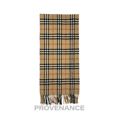 🔴 Vintage Burberrys Scarf Nova Check 100% PURE CASHMERE