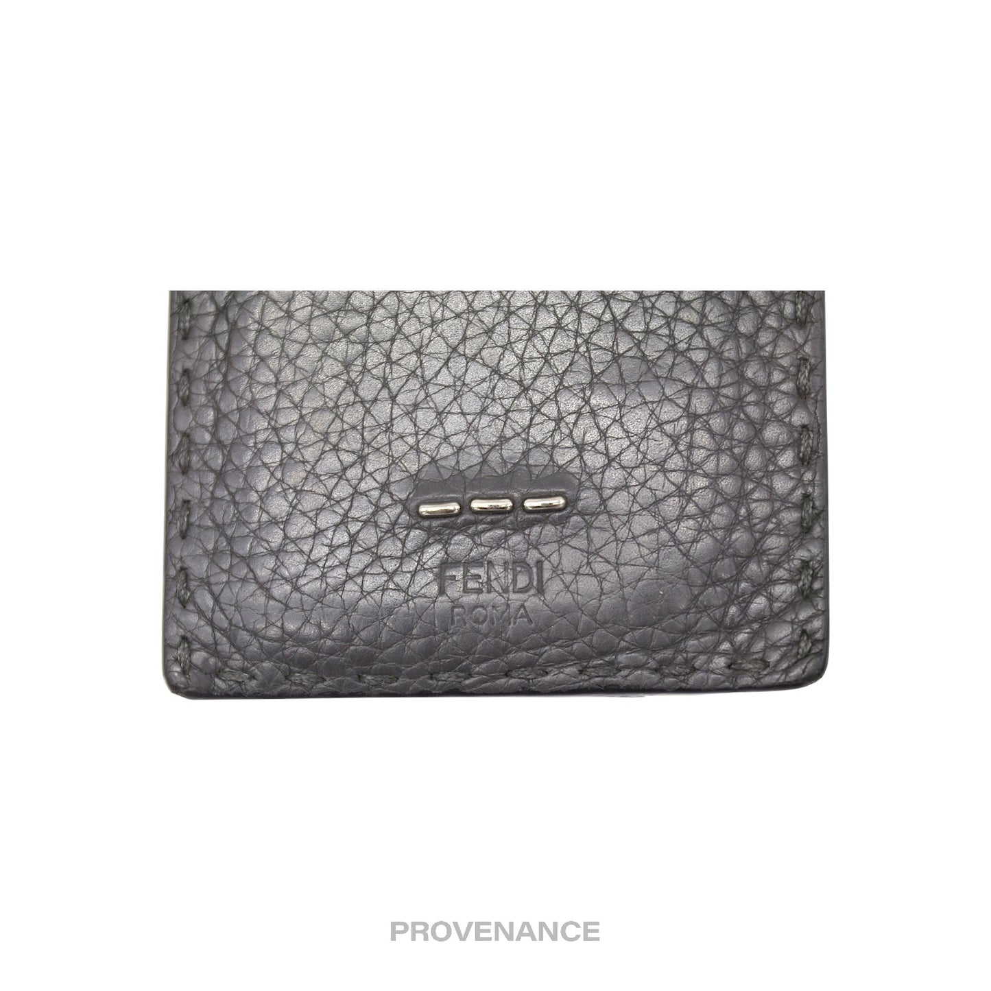 🔴 Fendi Selleria Horizontal Wallet - Charcoal Roman Leather